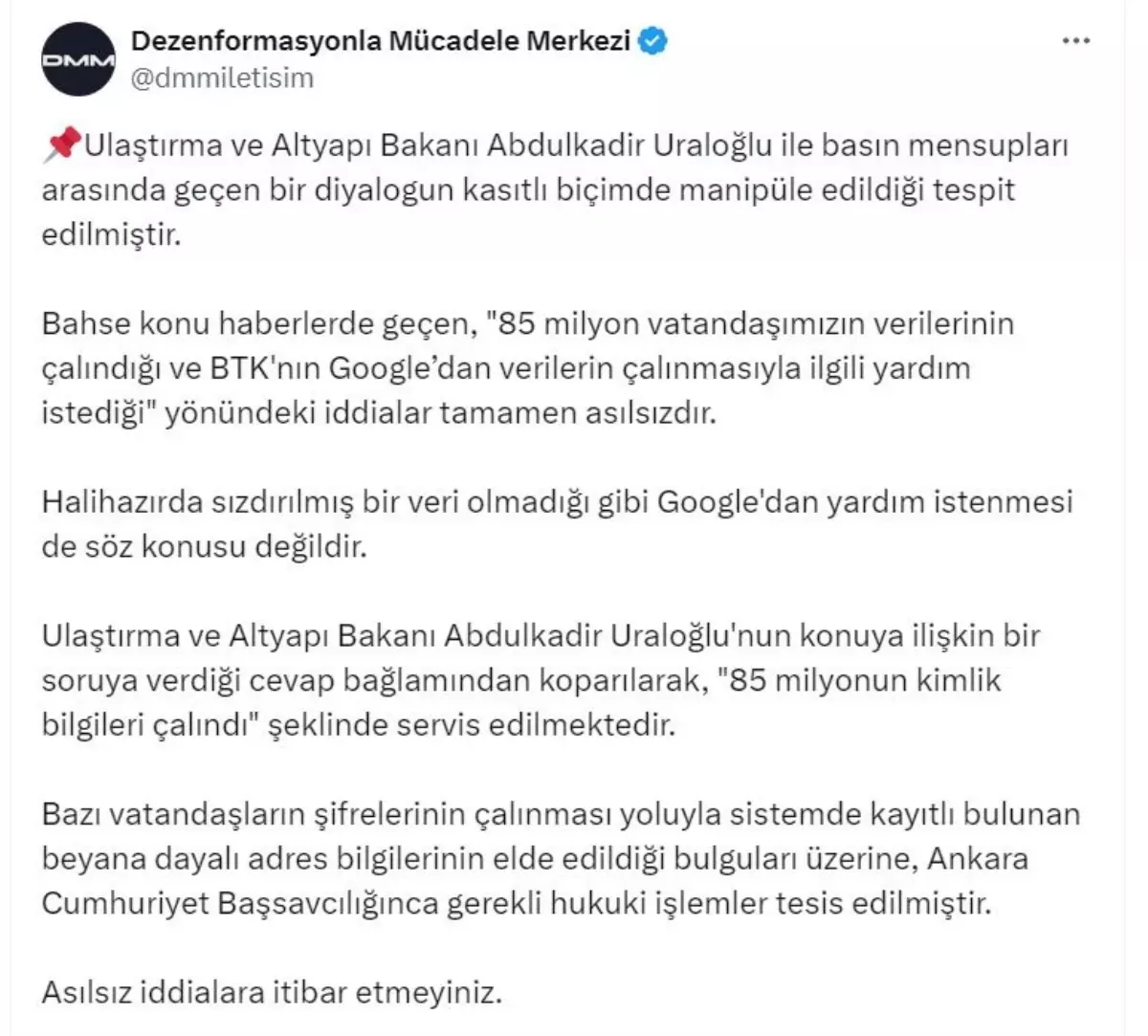 BTK’dan Veri Çalınması İddiaları Asılsız Çıktı